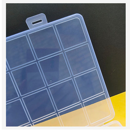 Clear Plastic Storage Box 28 Grids ABS Transparent Small Item Organizer Box for Jewelry Hair Ties V1294-YM0512-3117220242211