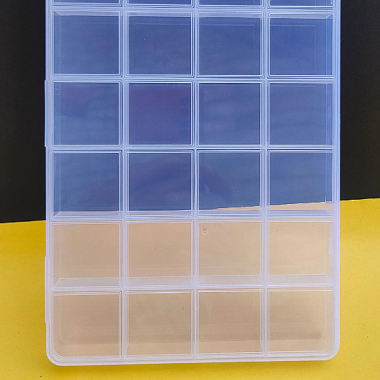 Clear Plastic Storage Box 28 Grids ABS Transparent Small Item Organizer Box for Jewelry Hair Ties V1294-YM0512-3117220242211