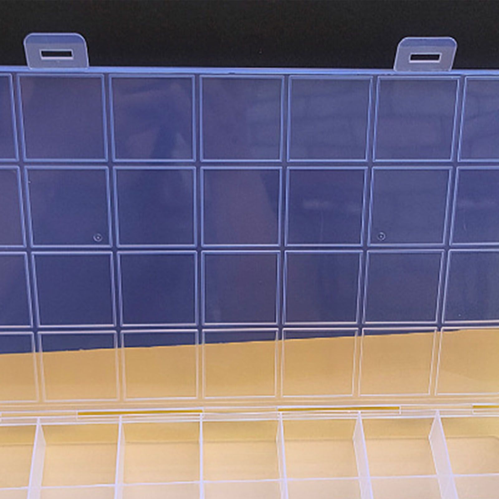 Clear Plastic Storage Box 28 Grids ABS Transparent Small Item Organizer Box for Jewelry Hair Ties V1294-YM0512-3117220242211