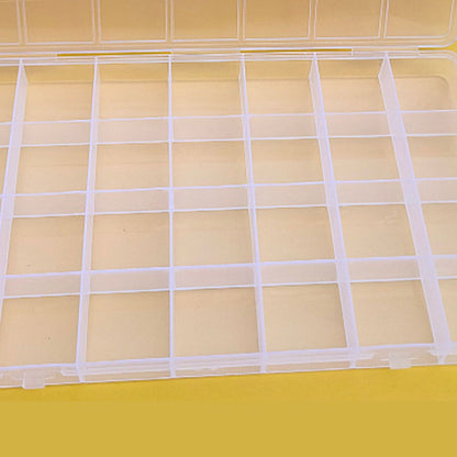 Clear Plastic Storage Box 28 Grids ABS Transparent Small Item Organizer Box for Jewelry Hair Ties V1294-YM0512-3117220242211