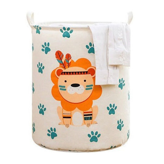 Dirty Laundry Basket Foldable Clothes Toys Sundries Basket Home Toilet Bathroom Storage Bucket Lion 100L V1294-YM0512-3117220248811