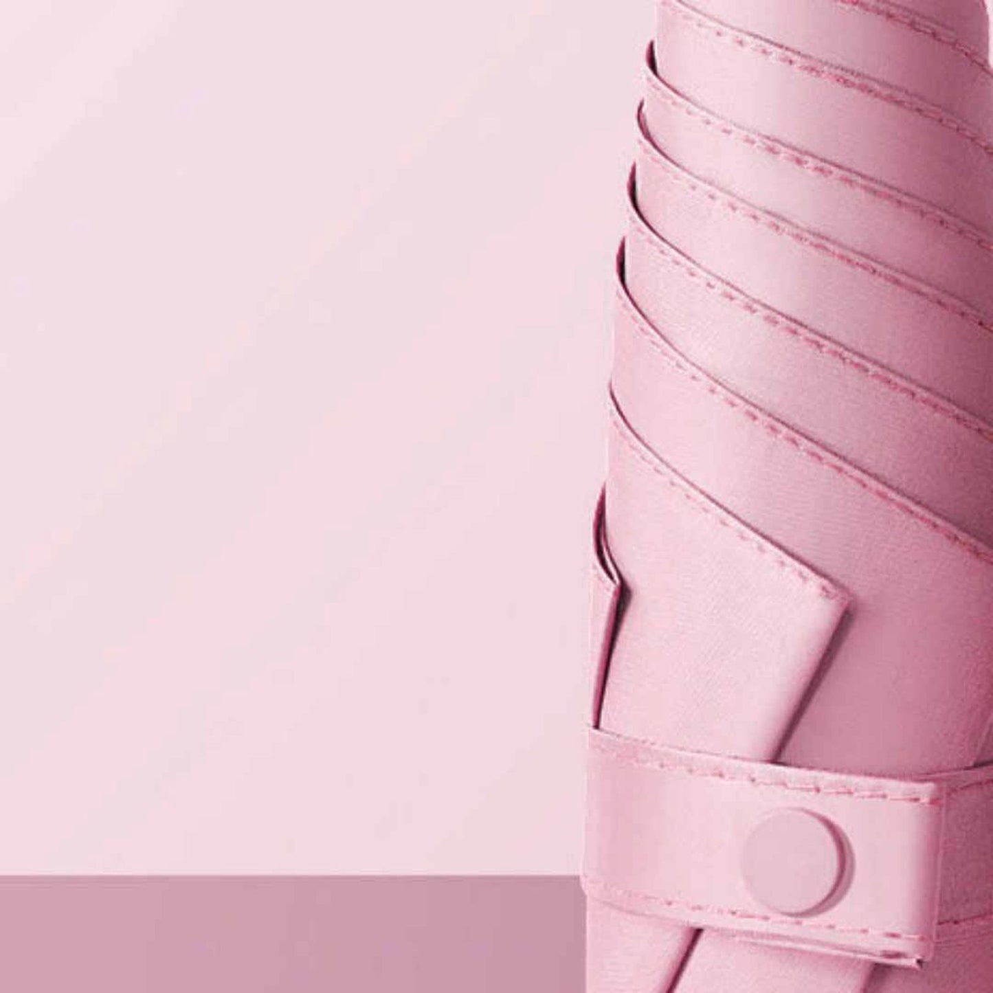 6 Ribs Folding Umbrella Five Fold UV Proof Sunscreen Capsule Umbrella for Sunny Rainy Days Pink with Storage V1294-YM0512-3117220249311