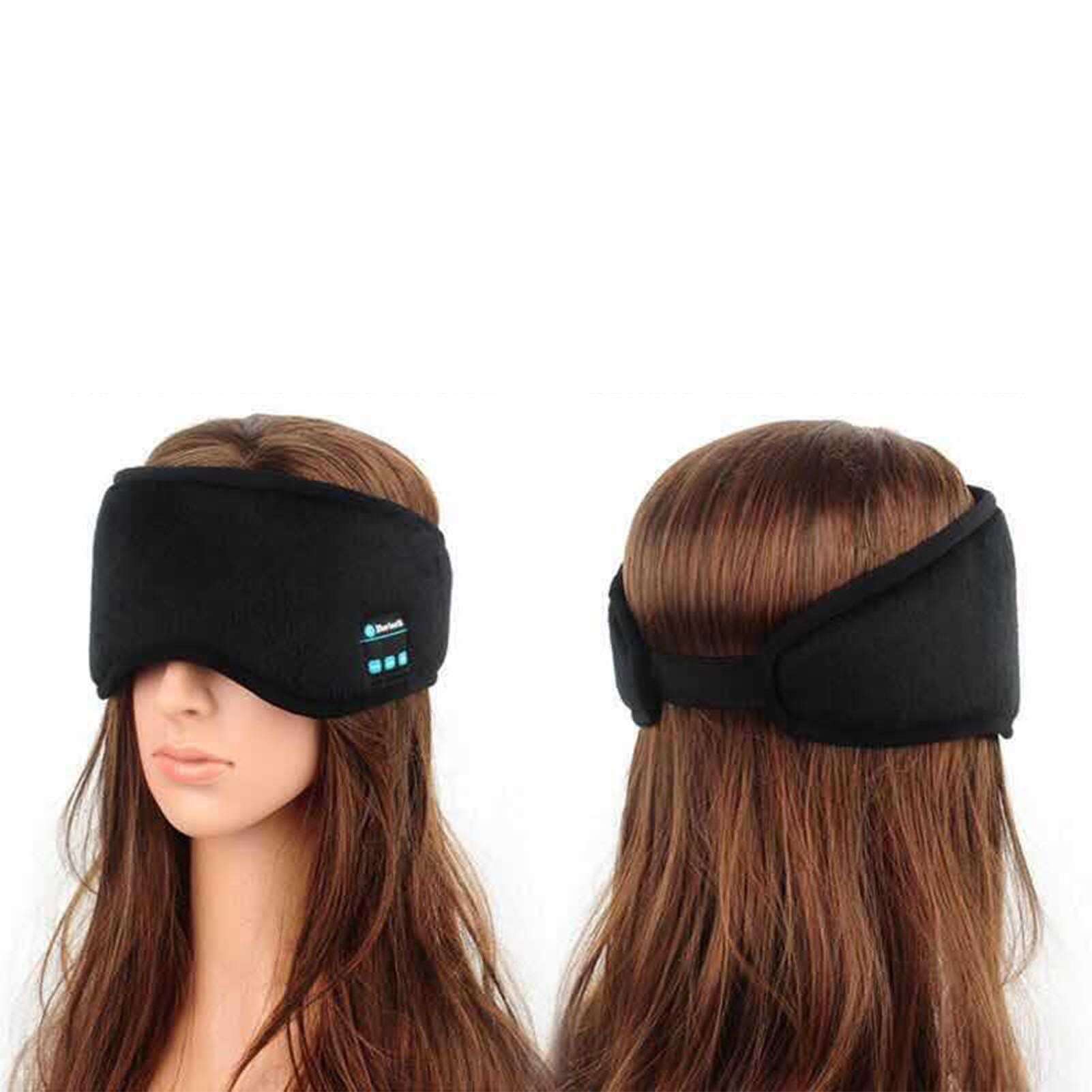 Smart Eye Mask Wireless Bluetooth 5.0 Music Communication Light Shading for Sleep Black V1294-YM0512-3117220249511