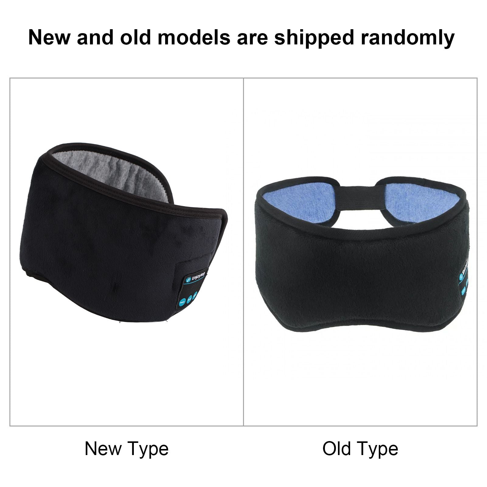 Smart Eye Mask Wireless Bluetooth 5.0 Music Communication Light Shading for Sleep Black V1294-YM0512-3117220249511