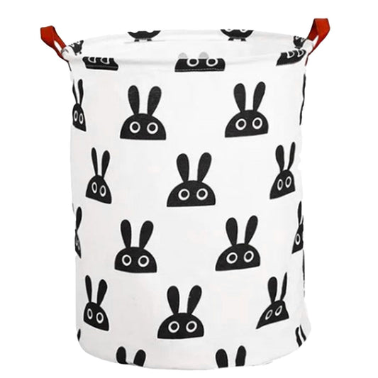 Laundry Basket Cute Rabbit Cotton 40x40x50cm Dirty Clothes Hamper Storage Basket Waterproof Lining Bin V1294-YM0512-3117220249911