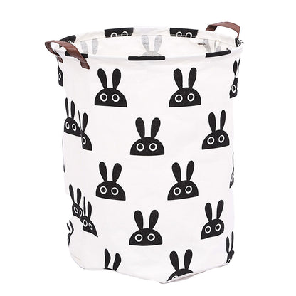Laundry Basket Cute Rabbit Cotton 40x40x50cm Dirty Clothes Hamper Storage Basket Waterproof Lining Bin V1294-YM0512-3117220249911