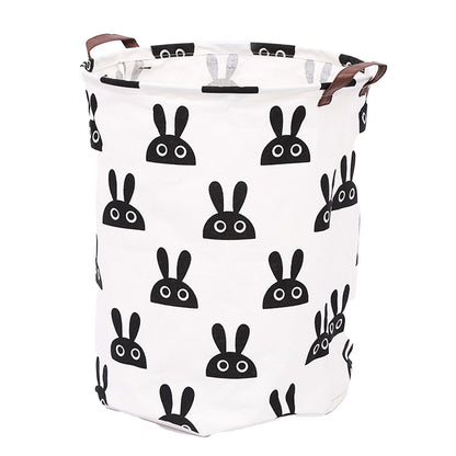 Laundry Basket Cute Rabbit Cotton 40x40x50cm Dirty Clothes Hamper Storage Basket Waterproof Lining Bin V1294-YM0512-3117220249911
