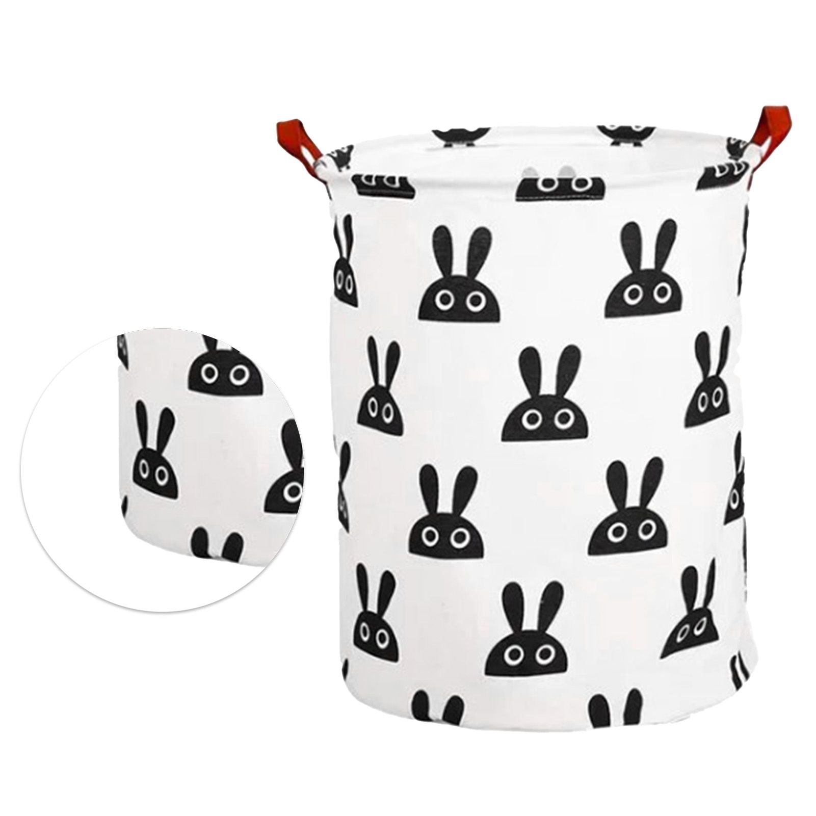 Laundry Basket Cute Rabbit Cotton 40x40x50cm Dirty Clothes Hamper Storage Basket Waterproof Lining Bin V1294-YM0512-3117220249911