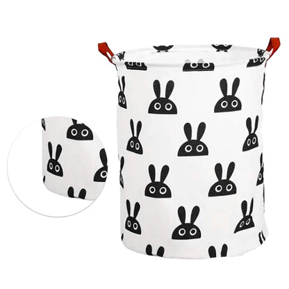 Laundry Basket Cute Rabbit Cotton 40x40x50cm Dirty Clothes Hamper Storage Basket Waterproof Lining Bin V1294-YM0512-3117220249911