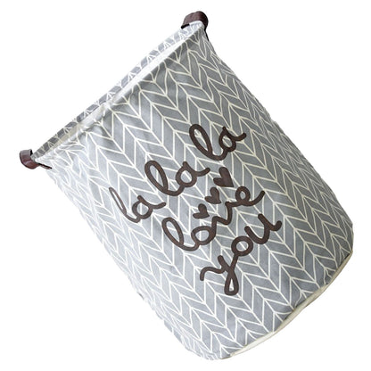 Laundry Basket Cotton Linen Foldable Round Dirty Clothes Storage Bag Folding Laundry Hamper for Home V1294-YM0512-3117220250012