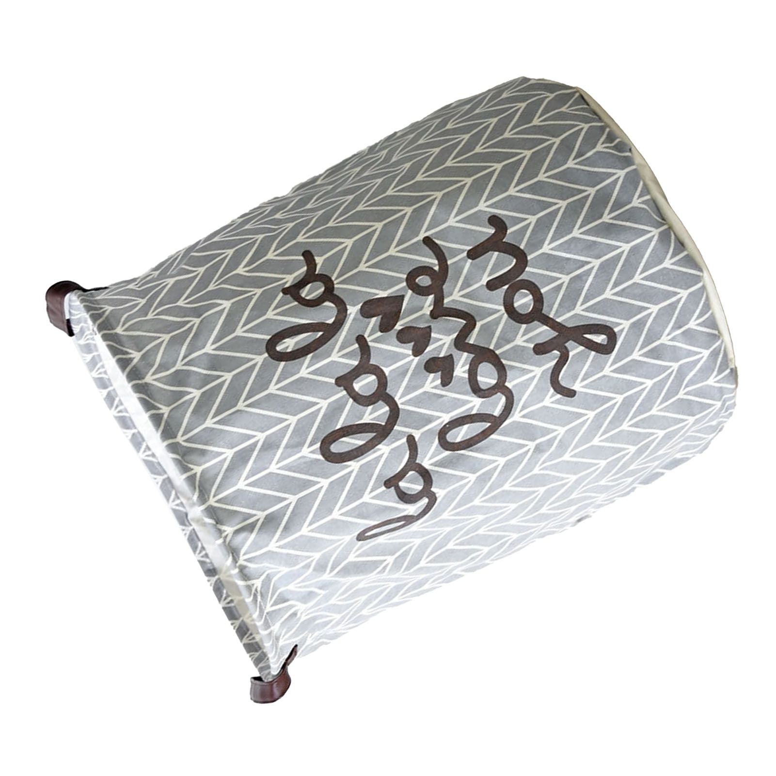 Laundry Basket Cotton Linen Foldable Round Dirty Clothes Storage Bag Folding Laundry Hamper for Home V1294-YM0512-3117220250012