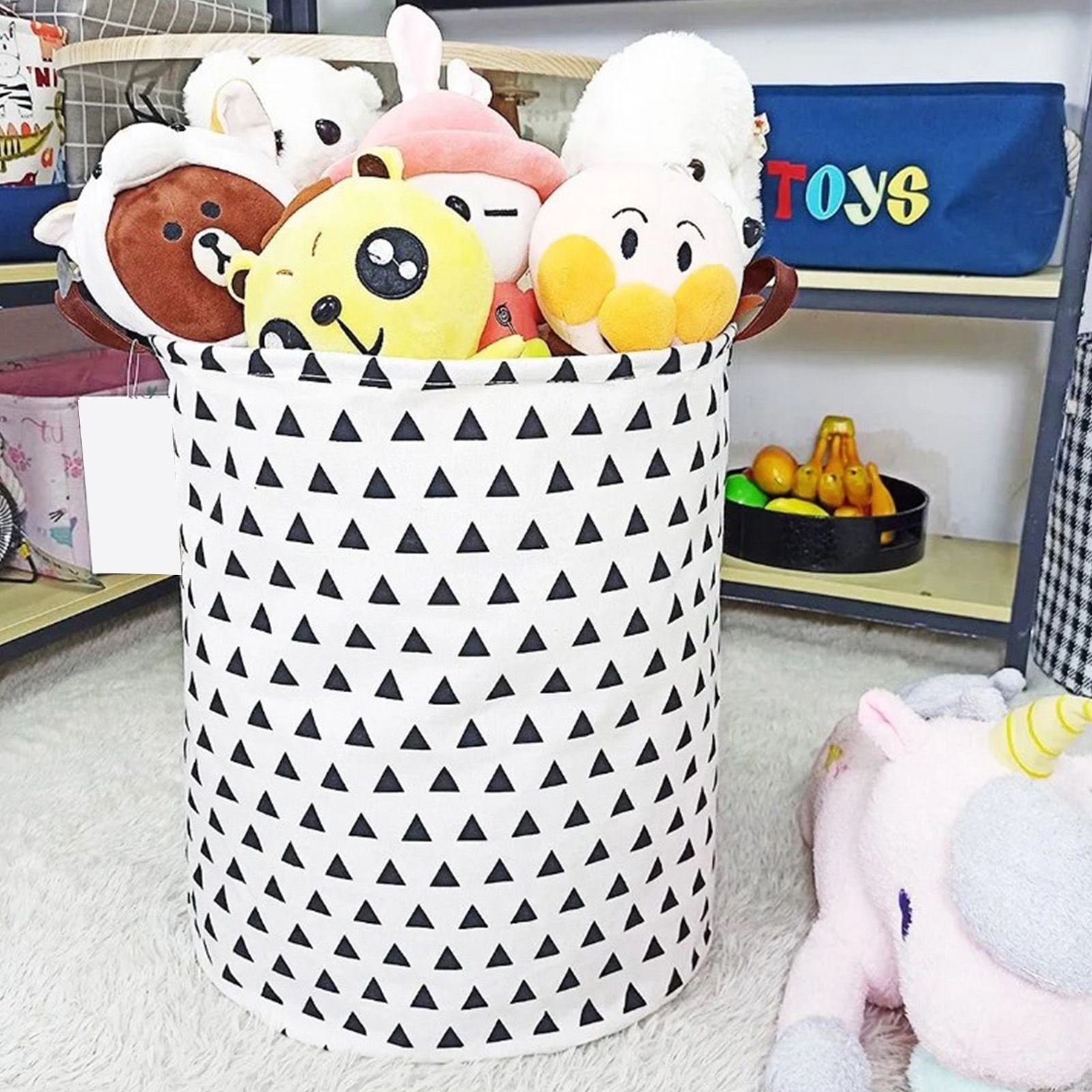 Laundry Basket Cotton Linen 40x40x50cm Dirty Clothes Hamper Storage Basket Waterproof Lining Bin V1294-YM0512-3117220250111