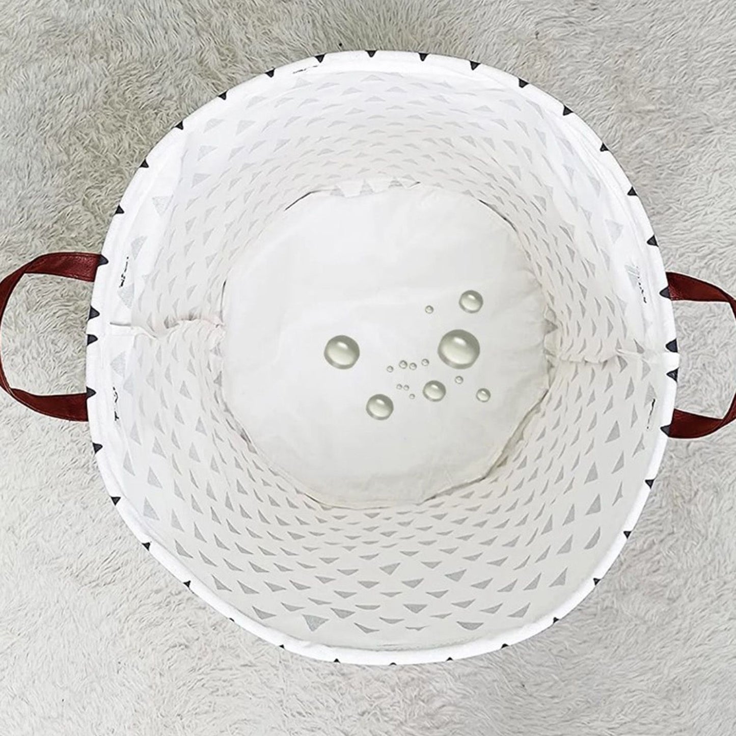 Laundry Basket Cotton Linen 40x40x50cm Dirty Clothes Hamper Storage Basket Waterproof Lining Bin V1294-YM0512-3117220250111