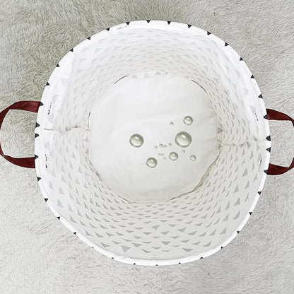Laundry Basket Cotton Linen 40x40x50cm Dirty Clothes Hamper Storage Basket Waterproof Lining Bin V1294-YM0512-3117220250111