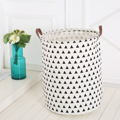 Laundry Basket Cotton Linen 40x40x50cm Dirty Clothes Hamper Storage Basket Waterproof Lining Bin V1294-YM0512-3117220250111