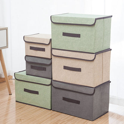 4 Pcs Non Woven Storage Box Case Dustproof Collapsible Two Large and Two Small for Household Home Light Green V1294-YM0512-3117220250911