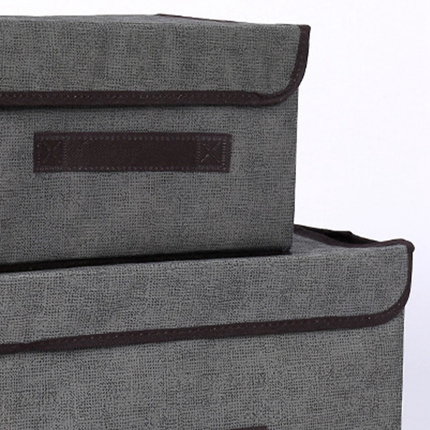 4 Pcs Non Woven Storage Box Case Dustproof Collapsible Two Large and Two Small for Household Home Grey V1294-YM0512-3117220250913