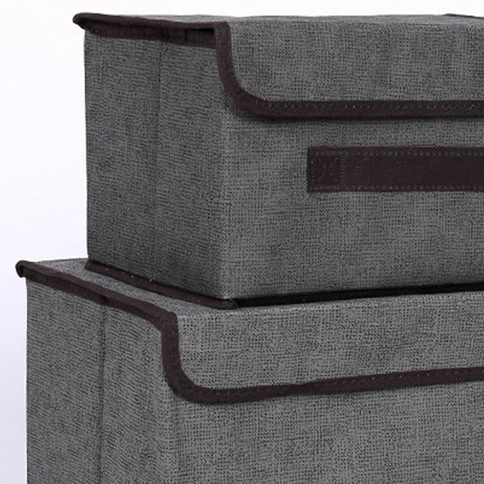 4 Pcs Non Woven Storage Box Case Dustproof Collapsible Two Large and Two Small for Household Home Grey V1294-YM0512-3117220250913