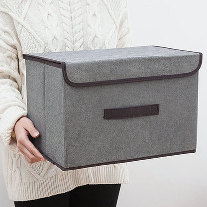 4 Pcs Non Woven Storage Box Case Dustproof Collapsible Two Large and Two Small for Household Home Grey V1294-YM0512-3117220250913