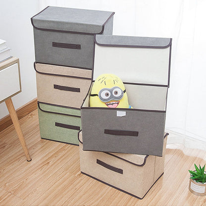 4 Pcs Non Woven Storage Box Case Dustproof Collapsible Two Large and Two Small for Household Home Grey V1294-YM0512-3117220250913