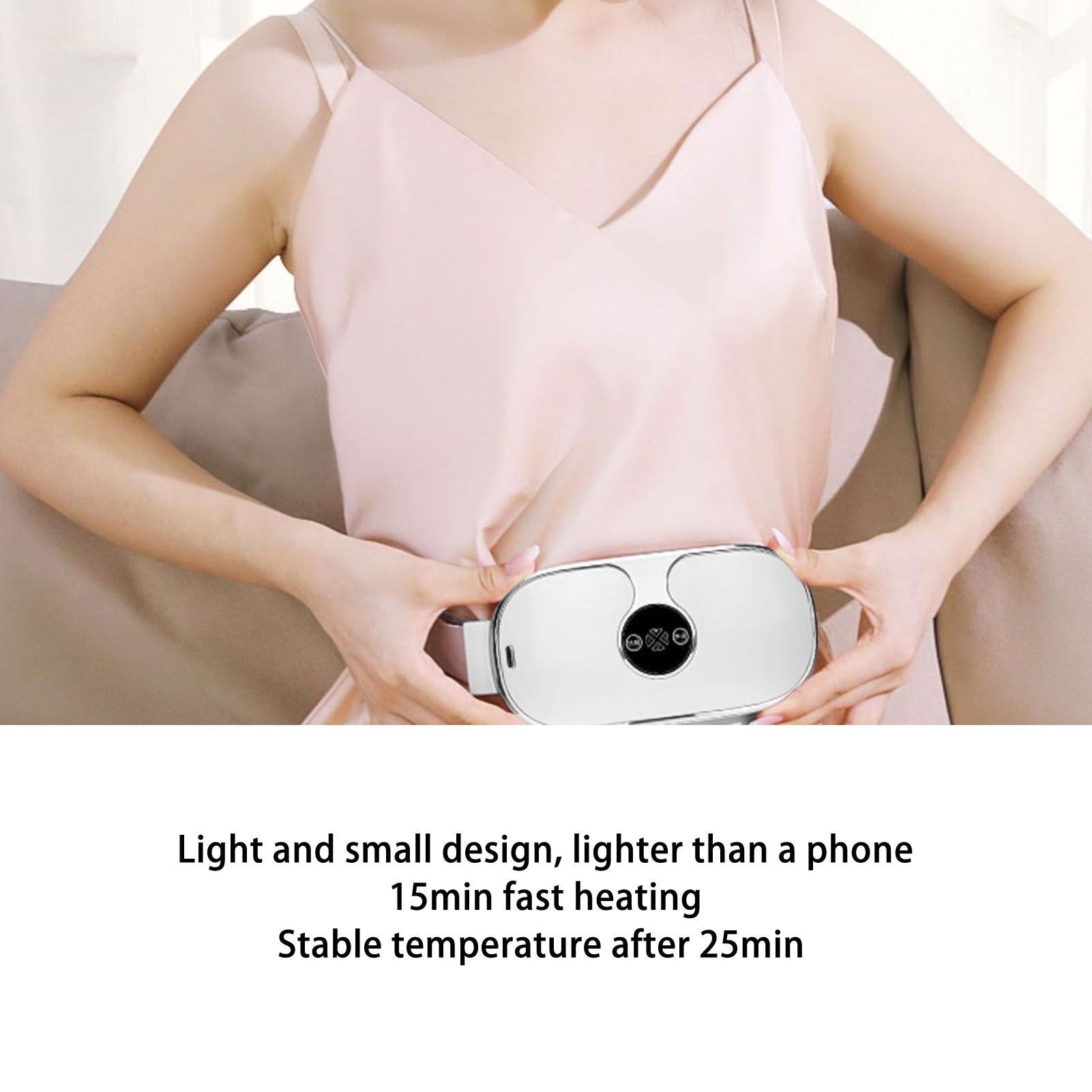 Menstrual Heating Pad Intelligent Charge 3 Temp Modes Vibration Massage Cordless Heating Pad for Women Belly V1294-YM0512-3117220251311