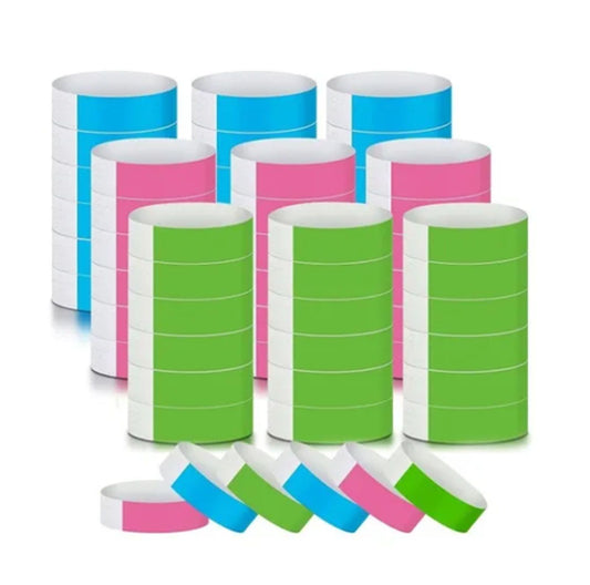 300pcs Synthetic Paper Wristbands Disposable Waterproof Paper Wrist Strap Event Wrist Bands for Amusement V1294-YM0512-3117220252412