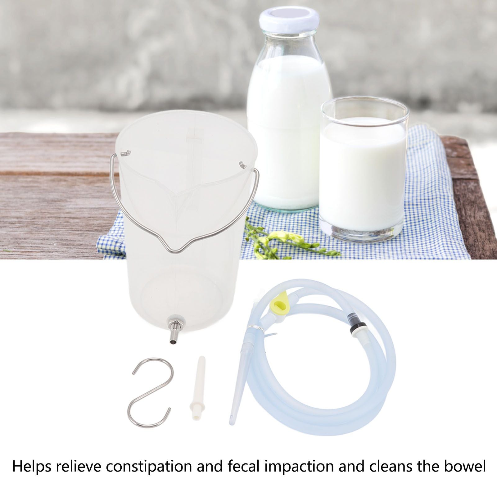 Coffee Enema Bucket 2L Plastic Portable Household Adjustable Flow Enema Set for Constipation Relief V1294-YM0512-3117220252511