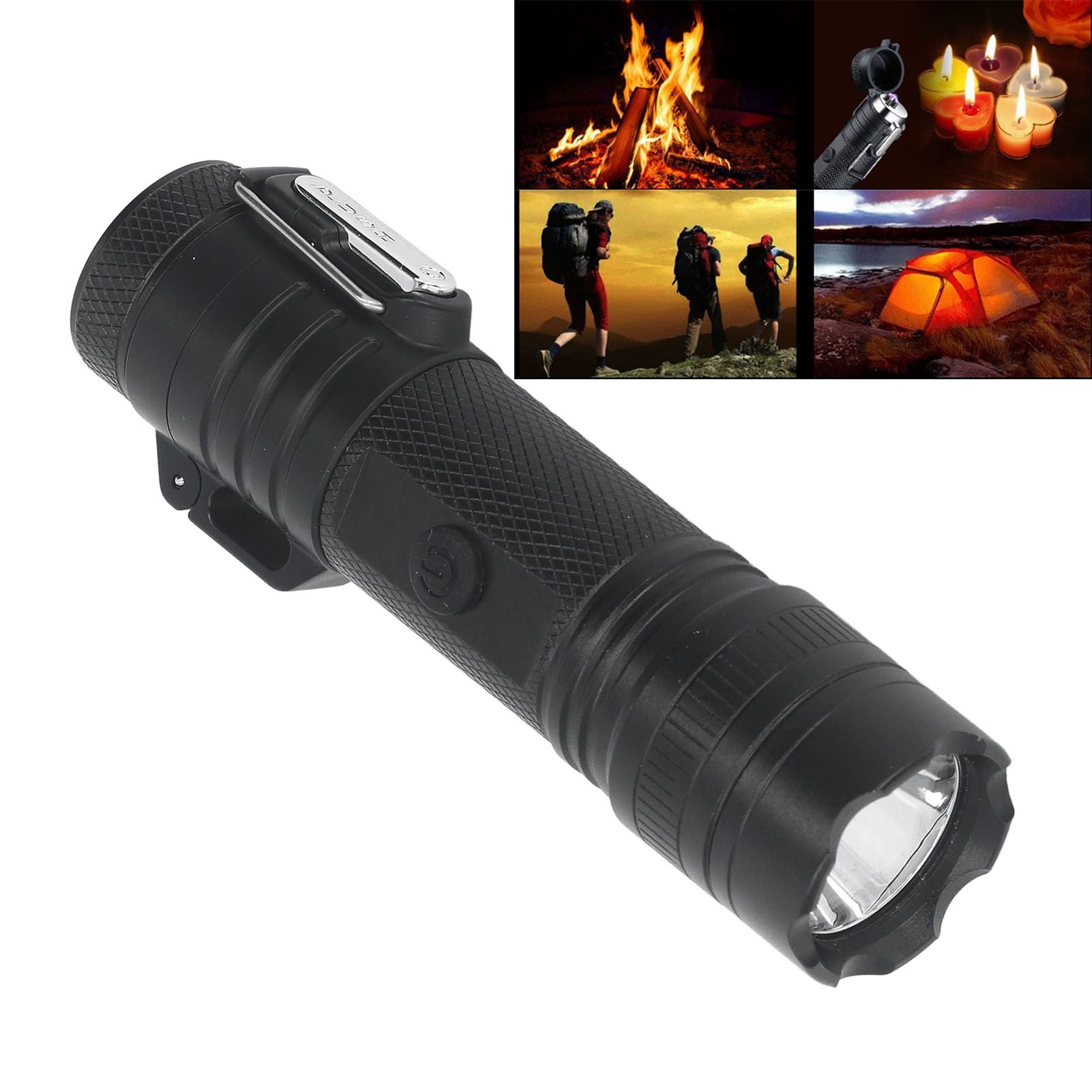 Flashlight Lighter USB Charging IP56 Waterproof High Brightness 3 Lighting Modes V1294-YM0512-3117220253311