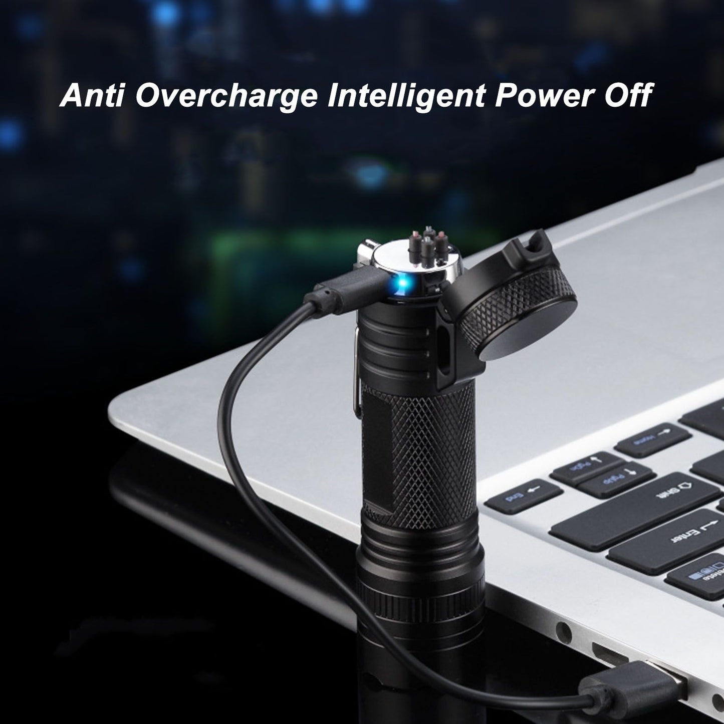 Flashlight Lighter USB Charging IP56 Waterproof High Brightness 3 Lighting Modes V1294-YM0512-3117220253311