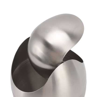 Desktop Trash Can Stainless Steel Egg Shape Mini Countertop Waste Bin with Swing Lid for Bathroom Bedroom V1294-YM0512-3117220254311