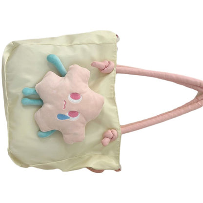 Tote Bag Nylon Large Capacity Removable Cute Star Doll Messenger Bag for PC Book Lipstick V1294-YM0512-3117220255511