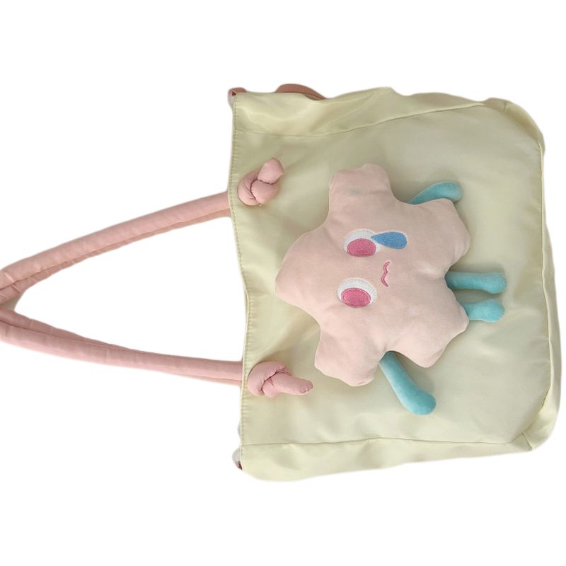 Tote Bag Nylon Large Capacity Removable Cute Star Doll Messenger Bag for PC Book Lipstick V1294-YM0512-3117220255511