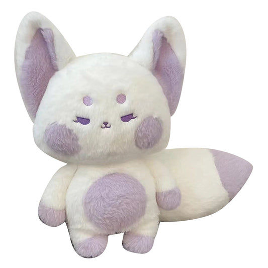 Fox Doll Cute Style Soft Plush Material Stuffed Cartoon Animal Toy for Kids Birthday Present Purple White V1294-YM0512-3117220256012