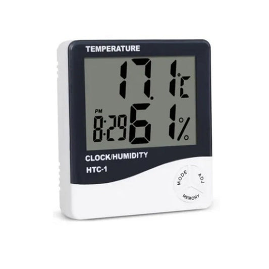 Mini Digital Thermometer Hygrometer Clock Indoor Room Temperature Humidity Gauge Meter Monitor V1294-YM0512-3117220257611