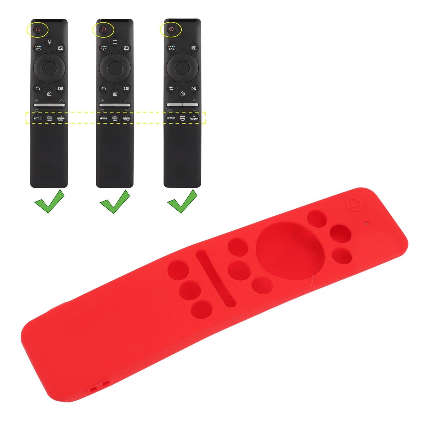 Silicone Protective Cover Case for Samsung Smart TV Remote Control BN59 01259E 1259B 1312A 1312B Red V1294-YM0512-3117220257911
