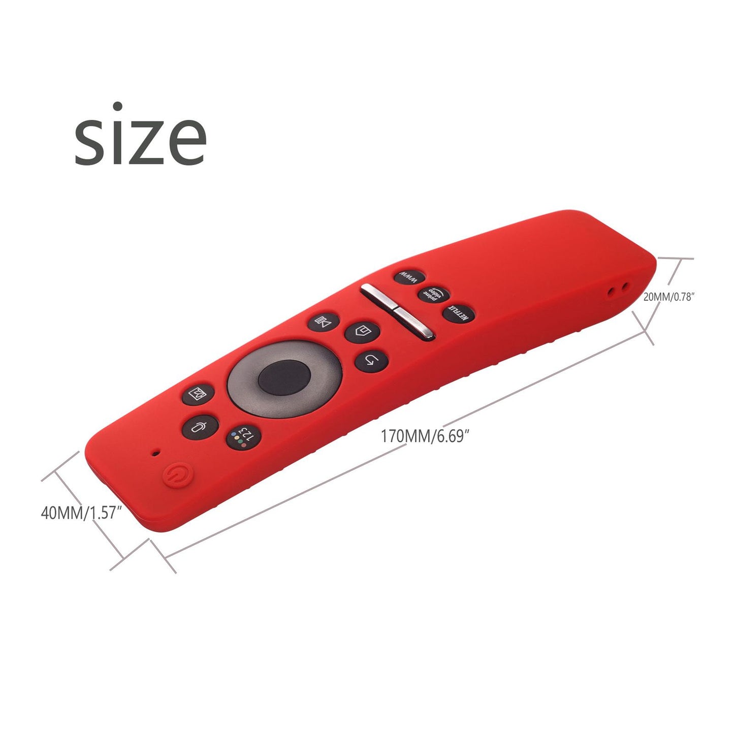 Silicone Protective Cover Case for Samsung Smart TV Remote Control BN59 01259E 1259B 1312A 1312B Red V1294-YM0512-3117220257911
