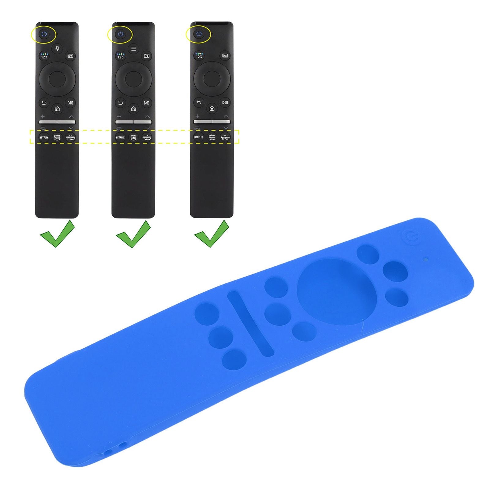 Silicone Protective Cover Case for Samsung Smart TV Remote Control BN59 01259E 1259B 1312A 1312B Blue V1294-YM0512-3117220257912