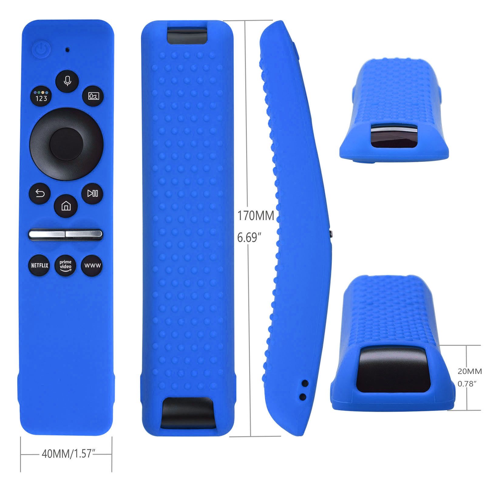 Silicone Protective Cover Case for Samsung Smart TV Remote Control BN59 01259E 1259B 1312A 1312B Blue V1294-YM0512-3117220257912