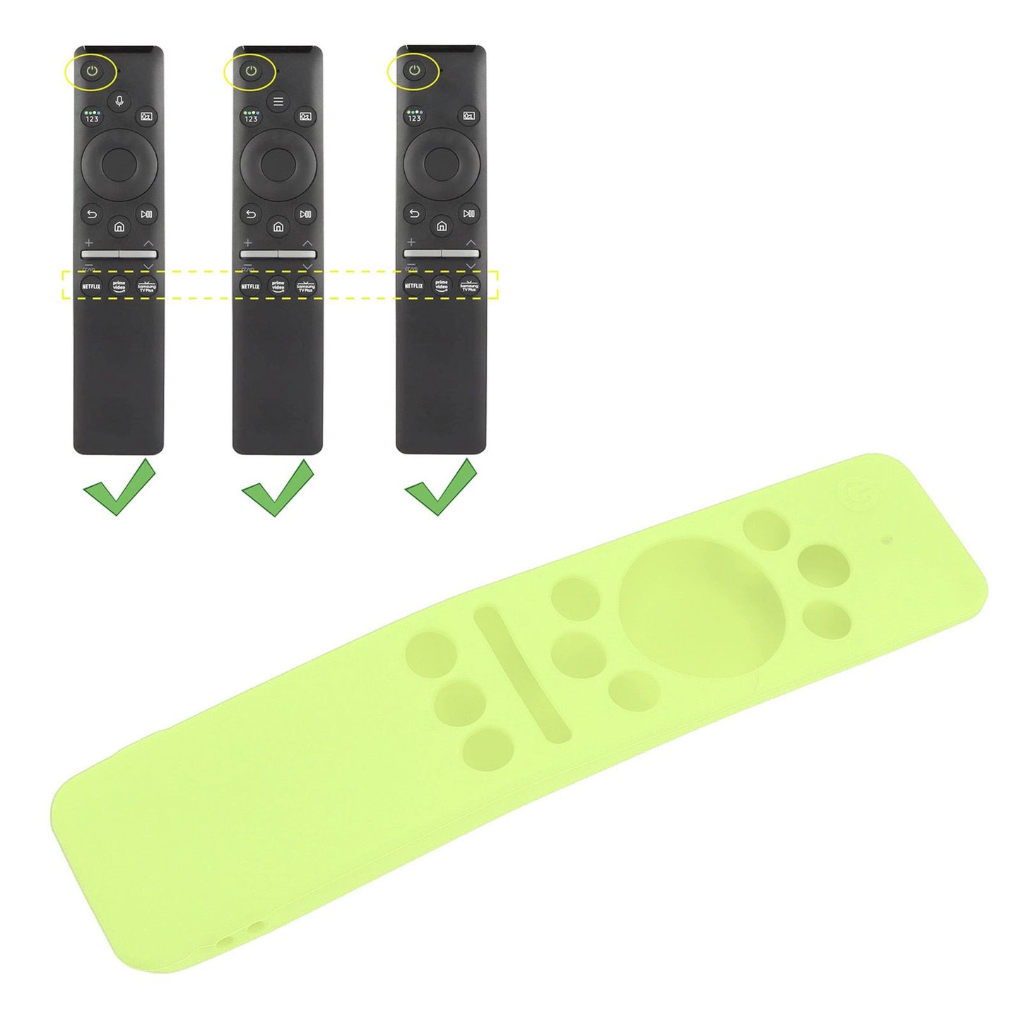 Silicone Protective Cover Case for Samsung Smart TV Remote Control BN59 01259E 1259B 1312A 1312B Fluorescent V1294-YM0512-3117220257913