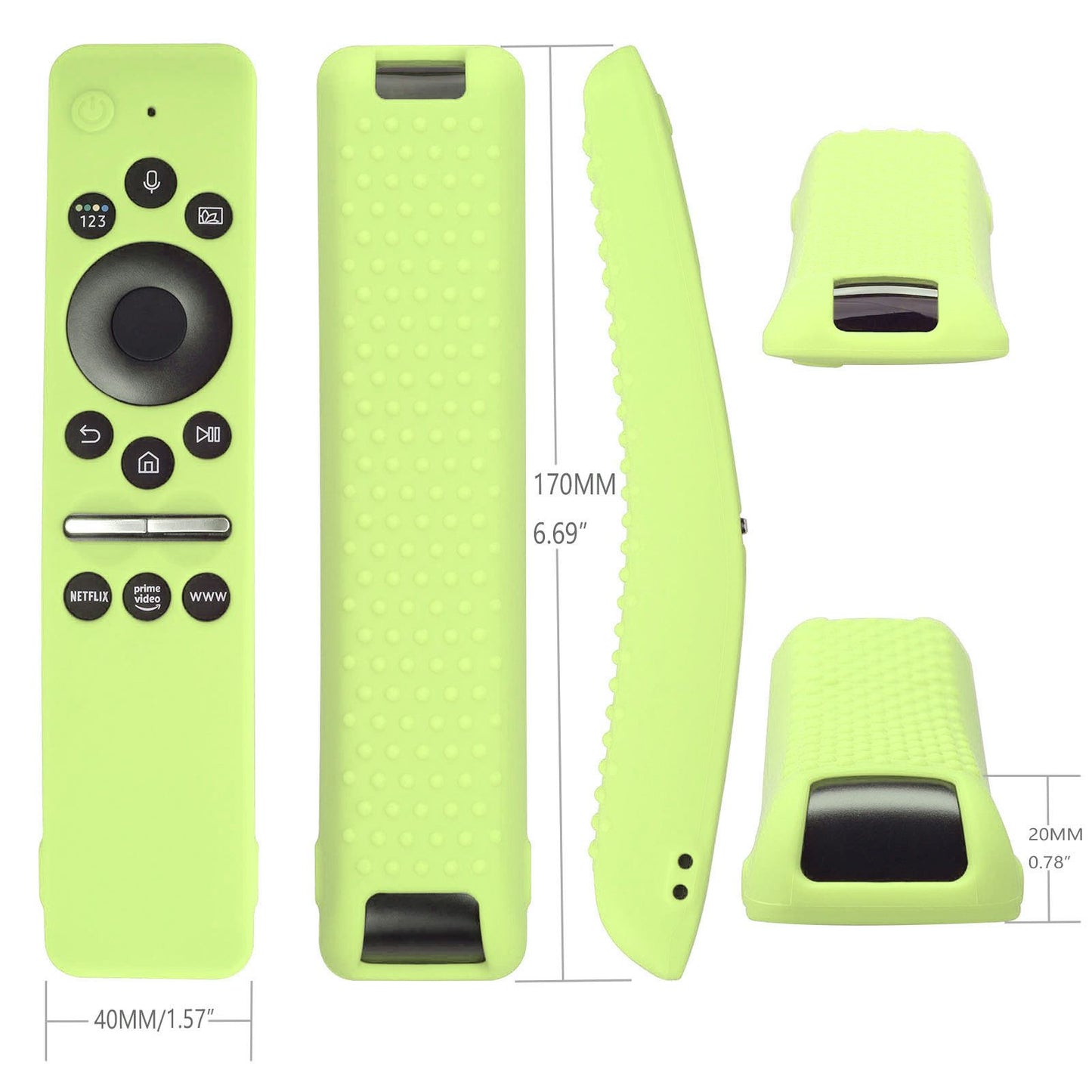 Silicone Protective Cover Case for Samsung Smart TV Remote Control BN59 01259E 1259B 1312A 1312B Fluorescent V1294-YM0512-3117220257913