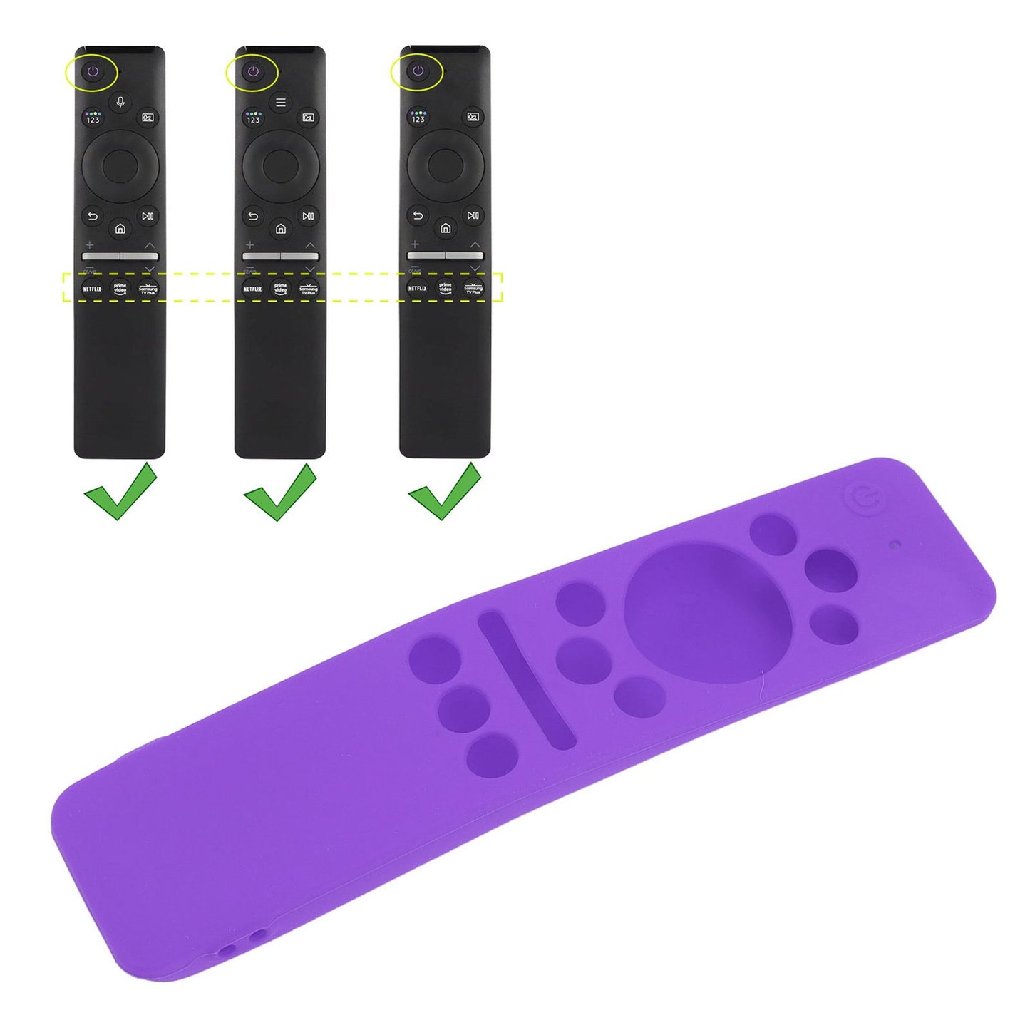 Silicone Protective Cover Case for Samsung Smart TV Remote Control BN59 01259E 1259B 1312A 1312B Purple V1294-YM0512-3117220257914