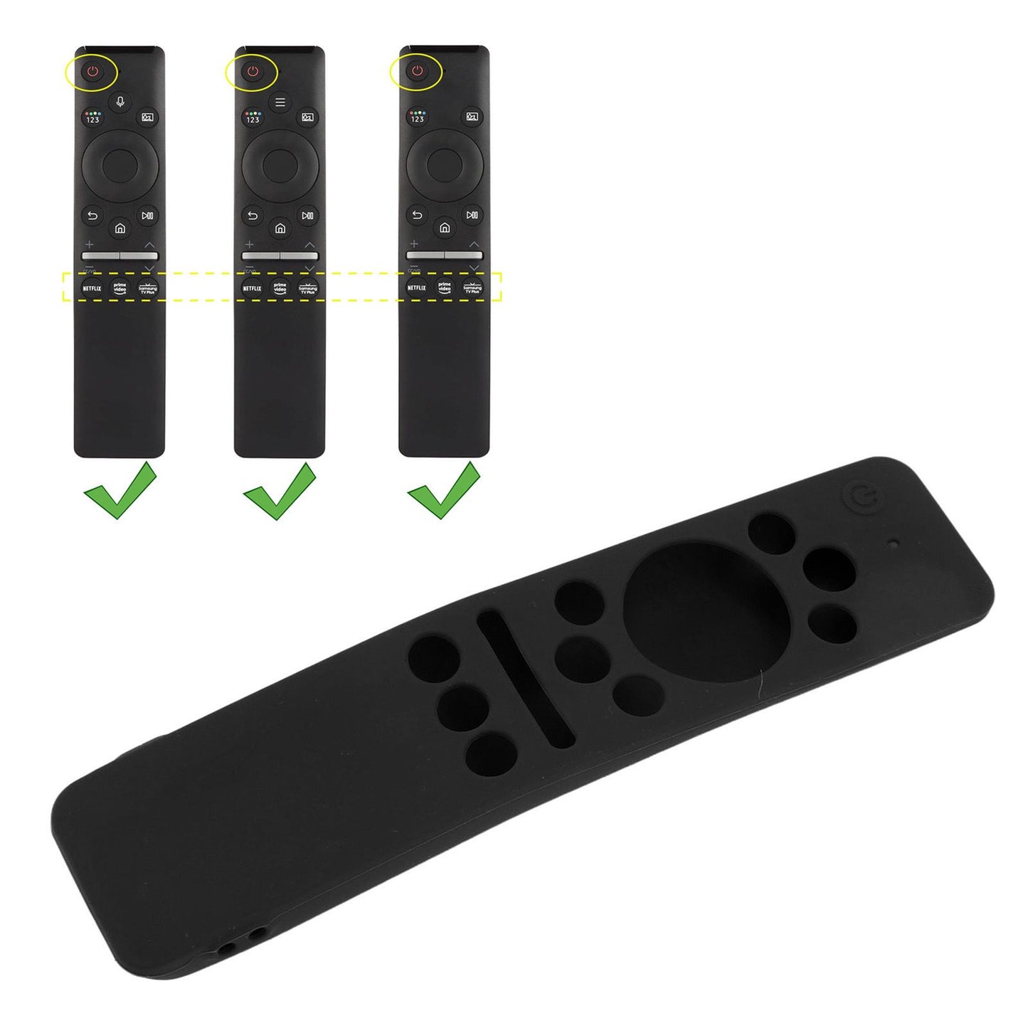 Silicone Protective Cover Case for Samsung Smart TV Remote Control BN59 01259E 1259B 1312A 1312B Black V1294-YM0512-3117220257915