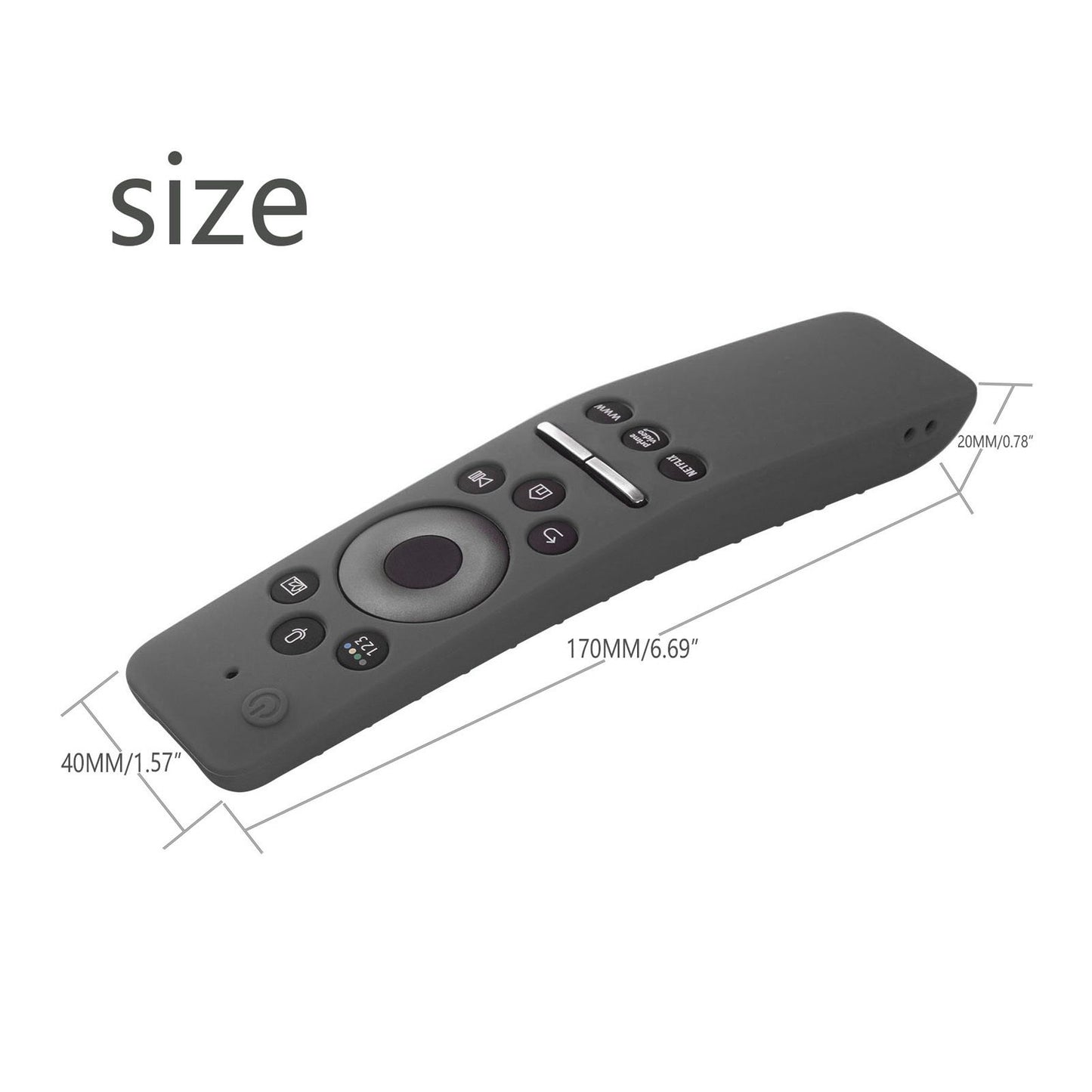Silicone Protective Cover Case for Samsung Smart TV Remote Control BN59 01259E 1259B 1312A 1312B Gray V1294-YM0512-3117220257916