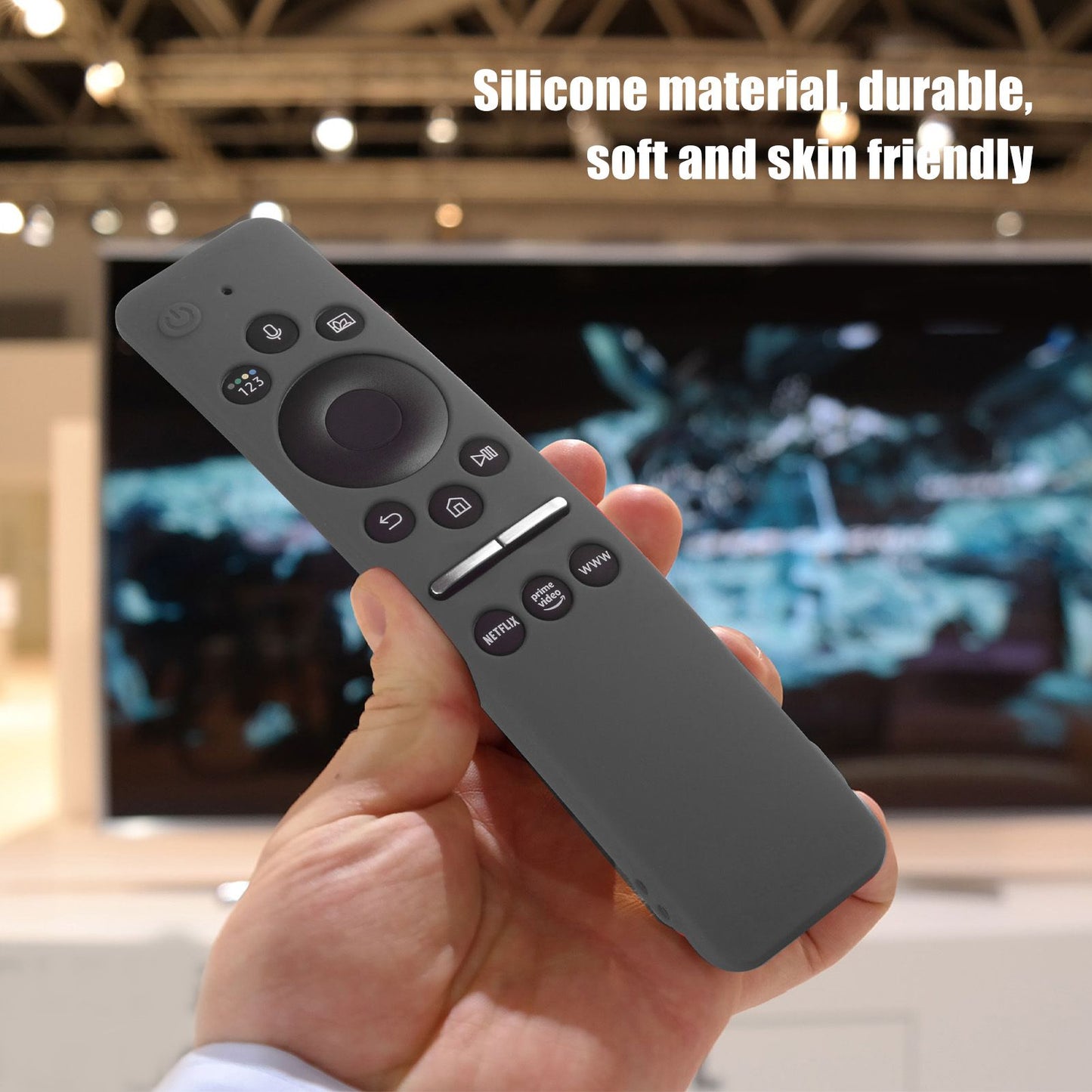 Silicone Protective Cover Case for Samsung Smart TV Remote Control BN59 01259E 1259B 1312A 1312B Gray V1294-YM0512-3117220257916