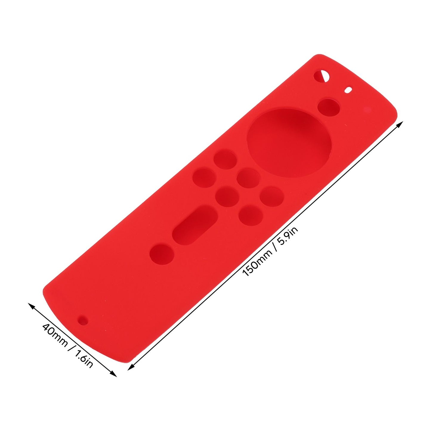 Silicone Protective Case for Fire TV Stick 4K 2018 Remote Control Shockproof Anti Slip Protective Cover Red V1294-YM0512-3117220258011