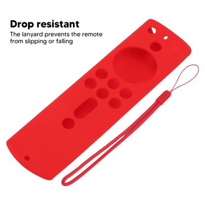 Silicone Protective Case for Fire TV Stick 4K 2018 Remote Control Shockproof Anti Slip Protective Cover Red V1294-YM0512-3117220258011