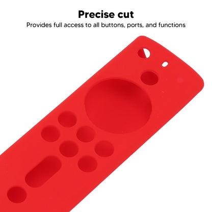 Silicone Protective Case for Fire TV Stick 4K 2018 Remote Control Shockproof Anti Slip Protective Cover Red V1294-YM0512-3117220258011