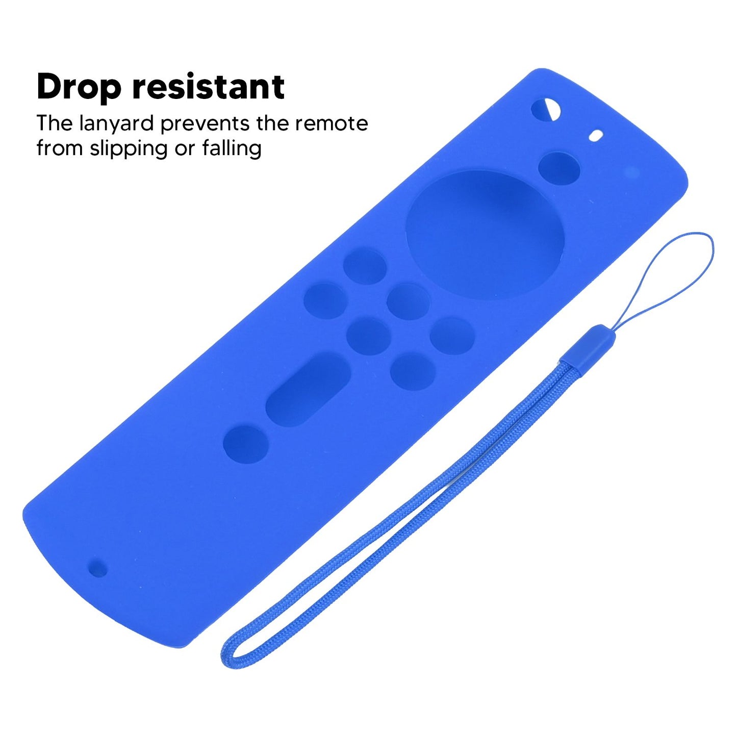 Silicone Protective Case for Fire TV Stick 4K 2018 Remote Control Shockproof Anti Slip Protective Cover Blue V1294-YM0512-3117220258012