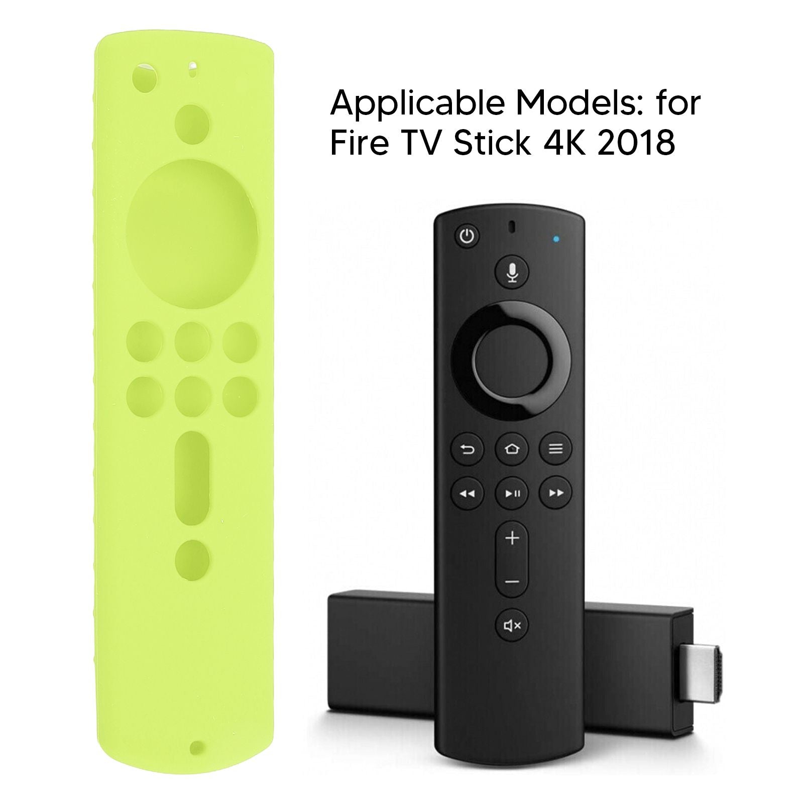 Silicone Protective Case for Fire TV Stick 4K 2018 Remote Control Shockproof Anti Slip Protective Cover V1294-YM0512-3117220258013