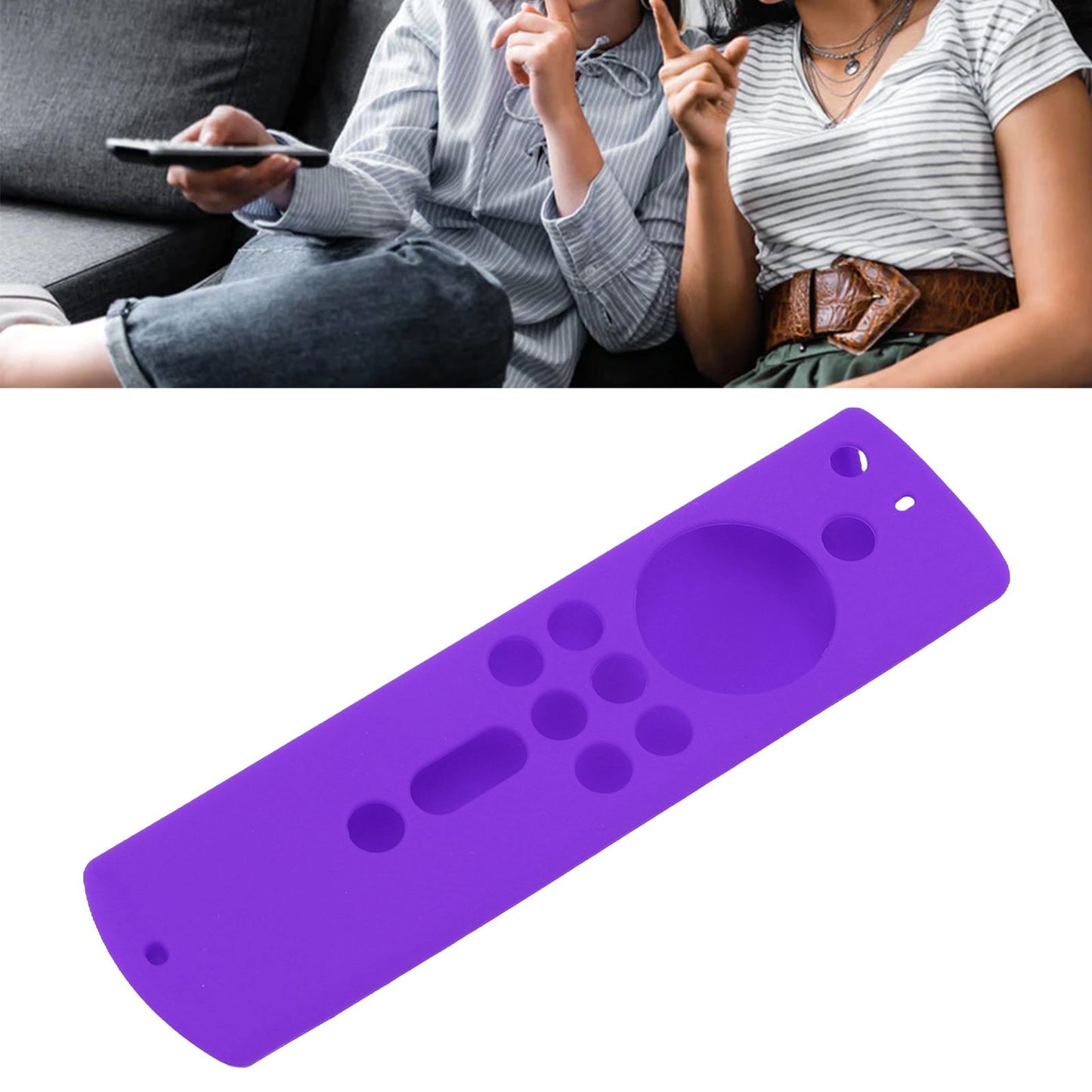 Silicone Protective Case for Fire TV Stick 4K 2018 Remote Control Shockproof Anti Slip Protective Cover Purple V1294-YM0512-3117220258014